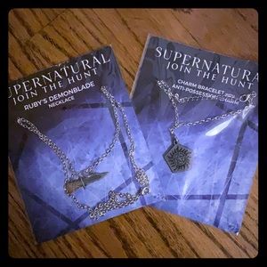 Two supernatural themed jewelry items.